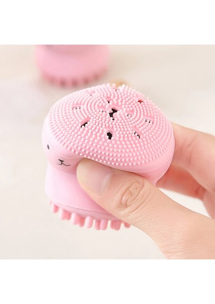 Pembe Yüz Masaj Yastığı Silikon Temizleme Fırçası Peeling Siyah Nokta Kaldırma Yüz Derin Temizleyici Yüz Fırçası Bebek Banyo Masajı (Yurt Dışından) indirimleri