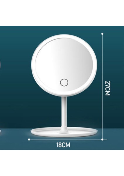 1 Işık 5x Pembe Moda Pembe Makyaj Aynası Ayakta Vanity 5x 10X Büyüteç LED Işık Masaüstü Beyaz Güzellik Masa Aynaları ile Kozmetik Ayna (Yurt Dışından)