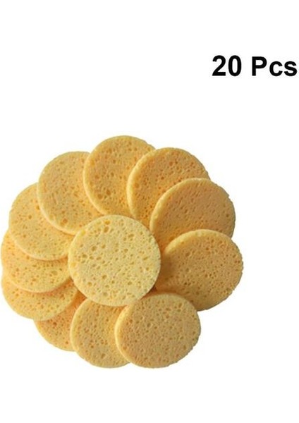 20 Adet 100X8MM Sünger Süngerler Yüz Yüz Temizleme Puf Makyaj Temizleme Peeling Makyaj Pedi Bakım Cilt Durumda Sıkıştırılmış Prime Kozmetik (Yurt Dışından)