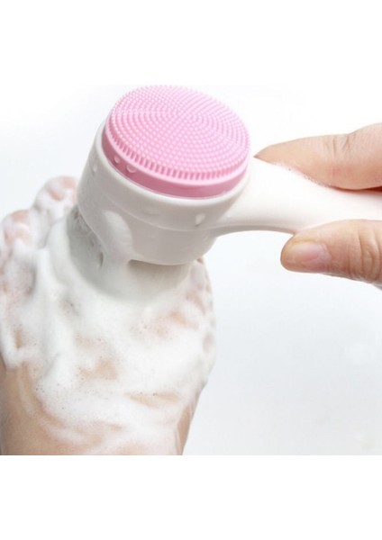 3 Adet Pembe 3D Silikon Yüz Yıkama Fırçası Manuel Temizleme Fırçası Yüz Temizleyici Yumuşak Kıl Temizleme Fırçası Çift Taraflı Masaj Fırçası (Yurt Dışından)