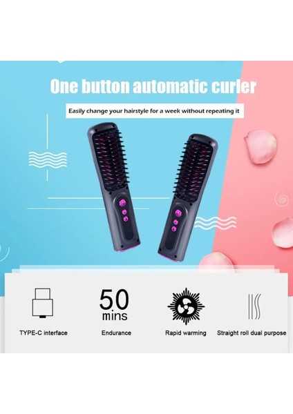 B Isıtma Düzleştirme Tarak USB Kablosuz Saç Düzleştirici Fırçası Hızlı Sakal Düzleştirici Fırça Sakal Tarağı Saç Şekillendirici Araçları (Yurt Dışından) modelleri