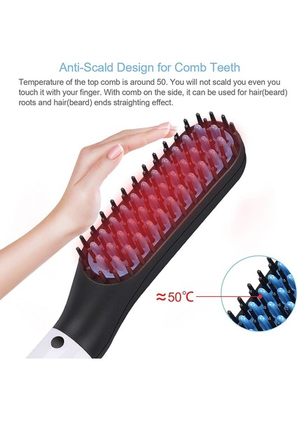 Altın Bize Taşınabilir Erkekler ve Kadınlar Mini Düzleştirici En Iyi Saç Düzleştirici Fırça Tarak Iyonik Sıcak Kablosuz Elektrikli Akülü Sakal Düzleştirici (Yurt Dışından) indirimleri