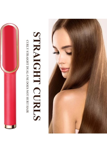 Siyah Bize Profesyonel Saç Düzleştirici Fırçası Seramik Elektrikli Doğrultma Sakal Fırçası Hızlı Isıtma Bigudi Düzleştirici Tarak Şekillendirici (Yurt Dışından) modelleri