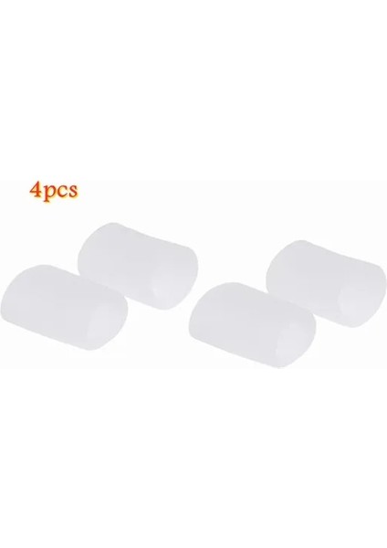 4 Adet Beyaz Silikon Jel Küçük Ayak Tüpü Mısır Kabarcık Düzeltici Pinkie Koruyucu Jel Bunyon Ayak Jel Ayırıcılar Dedos Del Pie Silikona (Yurt Dışından)