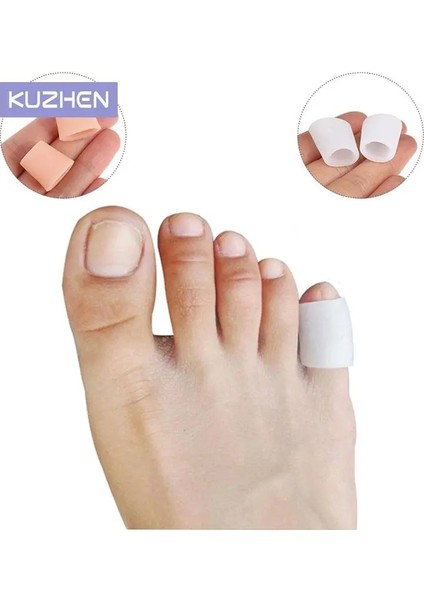 4 Adet Beyaz Silikon Jel Küçük Ayak Tüpü Mısır Kabarcık Düzeltici Pinkie Koruyucu Jel Bunyon Ayak Jel Ayırıcılar Dedos Del Pie Silikona (Yurt Dışından) fırsatları
