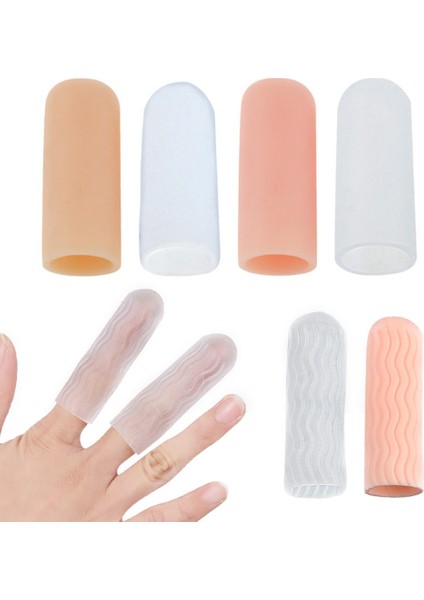 Pembe 2 Adet Parmak Koruyucuları Parmak Ayırıcı Sürtünme Önleyici Parmak Kapağı Koruyucuları Silikon Tüp Bandaj Kollu Nefes Alabilir Kaymaz (Yurt Dışından)