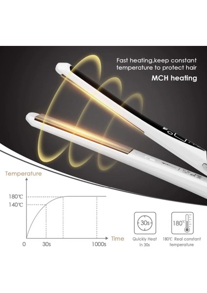 Kırmızı Au Rucha Saç Düzleştirici Titanyum Plakalar Düz Ütüler Profesyonel Mch Hızlı Isıtma Bukle Makinesi Kadınlar Için Saç (Yurt Dışından) fırsatları
