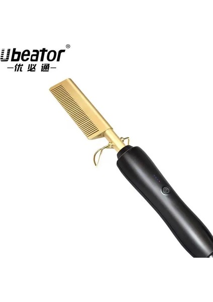 Kutu Boyutu 3 ile Abd Altın Siyah Yeni Altın Saç Tarağı Hızlı Yumuşatma Elektrikli Saç Düzleştirici Fırça Seramik Isıtma Sıcaklığı (Yurt Dışından) modelleri