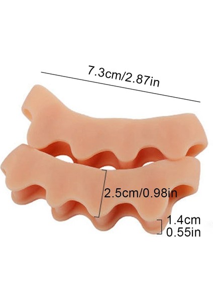 Beyaz Metatarsal Pedler Jel Yastık Ayak Ayırıcı 2 Adet = 1 Çift Silikon Ön Ayak Pedleri, Ayak Paspayı, Nefes Alabilir ve Yumuşak Jel Ayak Bakımı Aracı (Yurt Dışından)