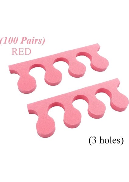 -RED-200PCS 200 ADET/100 Çift Köpük Eva Ayak Ayırıcı Sünger Manikür Tırnak Araçları Pedikür Ayak Bölücü Parmak Rahatlatıcı Holding Ayak Sedyesi (Yurt Dışından)