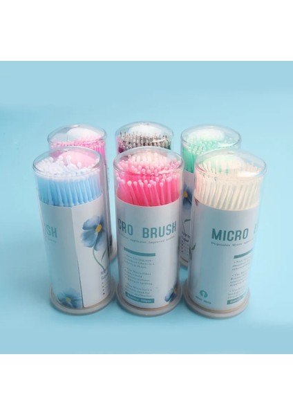 Pembe 100 Adet/grup Tek Kullanımlık Kirpik Fırçaları Çubukla Tüy Bırakmayan Mikro Fırçalar Kirpik Uzatma Araçları Bireysel Kirpik/tutkal Çıkarma Araçları (Yurt Dışından)