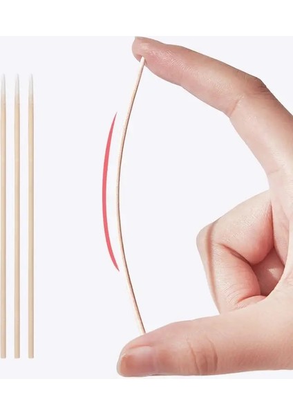 100 Adet 1 Paket Tek Kullanımlık Pamuklu Çubuk Tüy Bırakmayan Mikro Fırçalar Ahşap Pamuk Tomurcukları Çubukla Kulak Temiz Sopa Kirpik Uzatma Tutkal Çıkarma Aracı (Yurt Dışından)