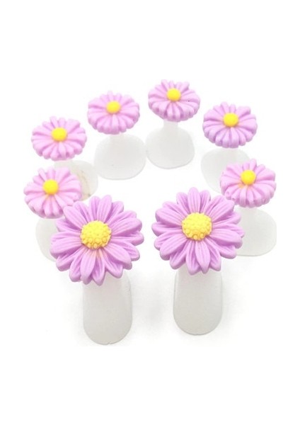 Derin Mavi 8 Adet/grup Tırnak Sanat Araçları Silikon Ayak Paspayı Çiçek Ayak Ayırıcı Pedikür Hepsi Pedikür Standı Manikür Malzemesi Sınırlayıcı (Yurt Dışından)