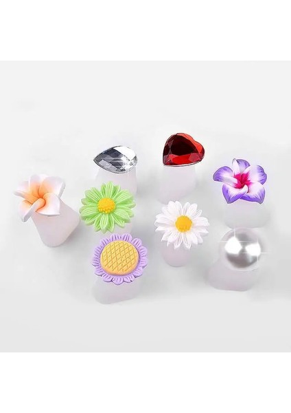 Derin Mavi 8 Adet/grup Tırnak Sanat Araçları Silikon Ayak Paspayı Çiçek Ayak Ayırıcı Pedikür Hepsi Pedikür Standı Manikür Malzemesi Sınırlayıcı (Yurt Dışından) fırsatları