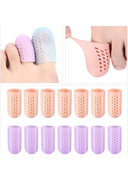 L Silikon Başparmak Koruyucu Kovan Ayırıcı Ayak Kapakları Delikli Tüp Ayak Bakımı Nefes Rahat Düzeltme Araçları (Yurt Dışından) fiyatları