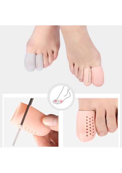 L Silikon Başparmak Koruyucu Kovan Ayırıcı Ayak Kapakları Delikli Tüp Ayak Bakımı Nefes Rahat Düzeltme Araçları (Yurt Dışından) fırsatları