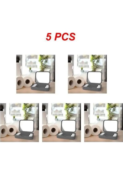 8X7X16 5 Adet 1 ~ 5 Adet Kutusu ile Pamuklu Çubuk Yeniden Kullanılabilir Kulak Temizleme Çubukları Makyaj Aplikatör Sökücü Çift Başlı Spiral Çubukla Bakım Araçları (Yurt Dışından)