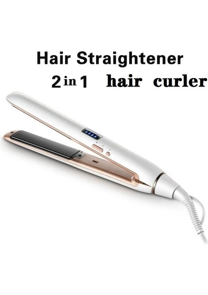 Beyaz Ingiltere 2019NEW Profesyonel Saç Düzleştirici Demir LCD Ekran Seramik Kaplama Plakası Iyonik Bukle Makinesi Chapinha Düzleştirici Şekillendirici Aracı (Yurt Dışından) fiyatları