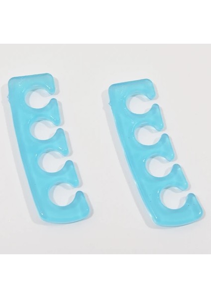 Açık Sarı 2 Adet/takım Yumuşak Silikon Parmak Ayak Ayırıcı Yumuşak Silikon Ayak Parmağı Ayırıcılar Esnek Yumuşak Silikon Parmak Ayak Parmağı Paspayı Manikür Aracı (Yurt Dışından)