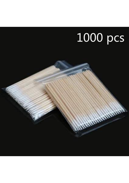 1000 Adet 10 Paket Ahşap Pamuklu Çubukla Kirpik Uzatma Araçları Tıbbi Kulak Bakımı Temizleme Ahşap Sopa Kozmetik Pamuklu Çubukla Pamuk Tomurcukları Ucu (Yurt Dışından)