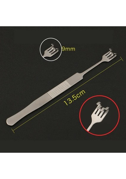 S Paslanmaz Çelik Ince Göz Kapağı Kancası, Tipi Çift Pençe Çift Göz Cerrahi Aleti (Yurt Dışından)