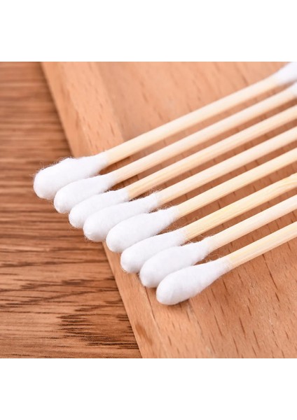 150 Adet 2 Paket 50/150 Adet Tek Kullanımlık Uygun Yumuşak Çift Kafa Ahşap Pamuklu Çubukla Hafif Güzellik Makyaj Temizleyici Burun Kulak Temizleme (Yurt Dışından)