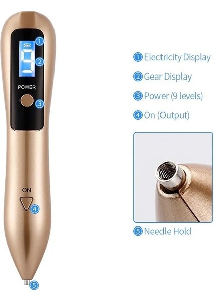 Şerit Yok Kutusu 9 Seviye LCD Plazma Kalem Lazer Köstebek Kaldırma Cilt Mısır Çil Etiketi Nevus Karanlık Yaş Süpürme Nokta Dövme Sökücü Elektrikli Makine (Yurt Dışından)