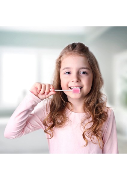 Pembe Ağız Süngerleri Sopa Yaşlı Swablar Çocuk Diş Yetişkin Tek Kullanımlık Temizleme Swabsteeth (Yurt Dışından) fırsatları