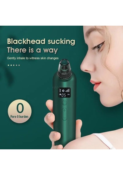 B Vakum Yüz Gözenek Temizleyici Siyah Nokta Emme Aracı LED Ekran ile Elektrikli Akne Komedon Çıkarıcı Kiti USB Şarj Edilebilir (Yurt Dışından) indirimleri