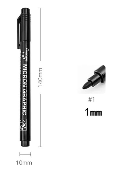 1mm 1 Adet Nail Art Graffiti Kalem Siyah Renk Uv Jel Lehçe Tasarım Nokta Boyama Detaylandırma Kalem Fırçalar Dıy Tırnak Sanat Süslüyor Araçları (Yurt Dışından)