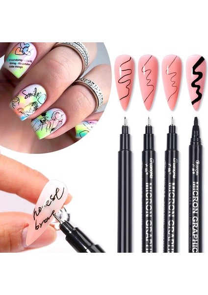 1mm 1 Adet Nail Art Graffiti Kalem Siyah Renk Uv Jel Lehçe Tasarım Nokta Boyama Detaylandırma Kalem Fırçalar Dıy Tırnak Sanat Süslüyor Araçları (Yurt Dışından) fiyatları