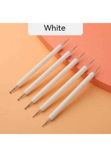Beyaz 5 Adet Desen Izleme Kalemi Topu Kabartma Kalemi Transfer Kağıdı Izleme Araçları Çizim Sanat Süsleyen Araçları Tırnak Sanat (Yurt Dışından)