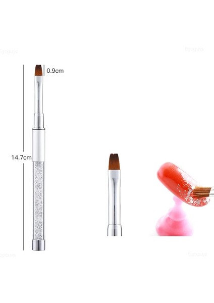 No.8 5 Adet Iki Yönlü Ahşap Süsleyen Kalem Rhinestones Mücevher Kristal Toplama Tırnak Sanat Uv Jel Boyama Kabartma Dotter Manikür Dıy Nokta Araçları (Yurt Dışından)