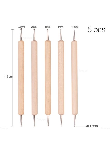 No.8 5 Adet Iki Yönlü Ahşap Süsleyen Kalem Rhinestones Mücevher Kristal Toplama Tırnak Sanat Uv Jel Boyama Kabartma Dotter Manikür Dıy Nokta Araçları (Yurt Dışından) modelleri