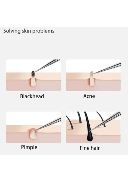 7pcs-Withbox Siyah Nokta Remover Araçları Sivilce Popper Araç Seti Akne Çıkarıcı Aracı Profesyonel Paslanmaz Sivilce Akne Leke Temizleme Aletler Set (Yurt Dışından)