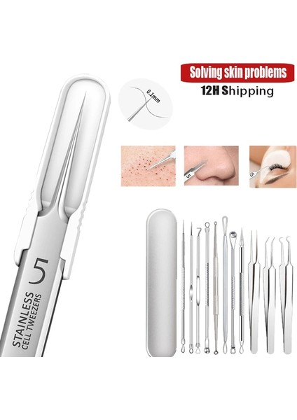 Hp-3pcs Sivilce Cımbız Siyah Nokta Kaldırma Aracı Cilt Bakımı Yüz Akne Temizleme Kiti Siyah Noktalar Temizleyici Profesyonel Sivilce Kiti Güzellik Iyileşmek (Yurt Dışından) fiyatları