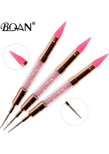 5MM11MM Bqan 1 Adet Gül Altın Çift Uçlu Tırnak Süsleyen Kalem Kristal Boncuk Kolu Taklidi Çiviler Seçici Balmumu Kalem Manikür Tırnak Resim Fırçası (Yurt Dışından) fiyatları