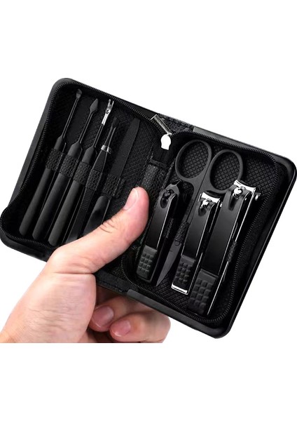 9pcs-Kırmızı Paslanmaz Çelik Tırnak Makası Seti Manikür Kesiciler Cımbız Makas Çok Fonksiyonlu Günlük El Bakım Araçları Taşınabilir Seyahat (Yurt Dışından) modelleri