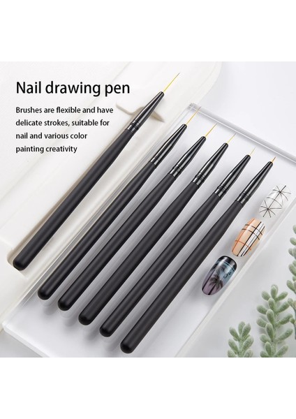 12MM Tırnak Çizim Tel Fırça 6 Parça Masif Ahşap Çubuk Hattı Çivi Sanat Aracı Dıy Boya Tutkal Kalem Tüm Manikür Stilist Malzemeleri Aksesuarları (Yurt Dışından) fiyatları