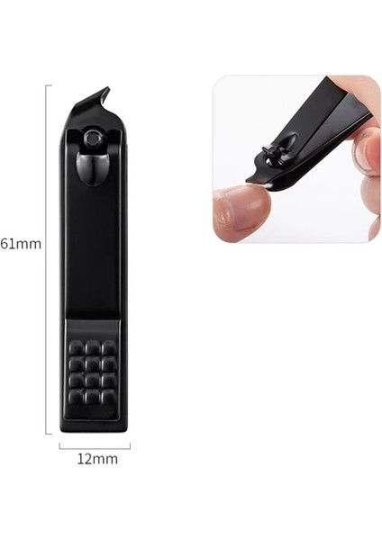 Siyah Konik Siyah Renkli Tırnak Makası Kesici Paslanmaz Çelik Profesyonel Manikür Giyotin Yüksek Kaliteli Ayak Tırnak Makası Manikür Araçları (Yurt Dışından)