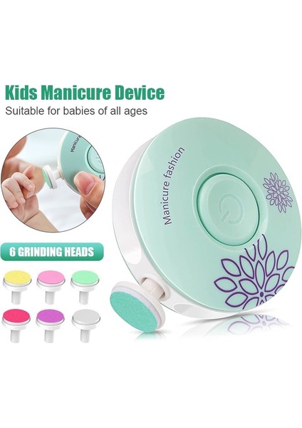 Yeşil Çanta ile Elektrikli Bebek Tırnak Giyotin Çocuk Tırnak Parlatıcı Manikür Seti Yenidoğan Bebekler Yürümeye Başlayan Tırnak Makası Kesici Dosya Seti Bakım Aracı (Yurt Dışından) fiyatları