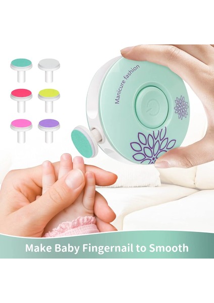 Yeşil Çanta ile Elektrikli Bebek Tırnak Giyotin Çocuk Tırnak Parlatıcı Manikür Seti Yenidoğan Bebekler Yürümeye Başlayan Tırnak Makası Kesici Dosya Seti Bakım Aracı (Yurt Dışından) modelleri