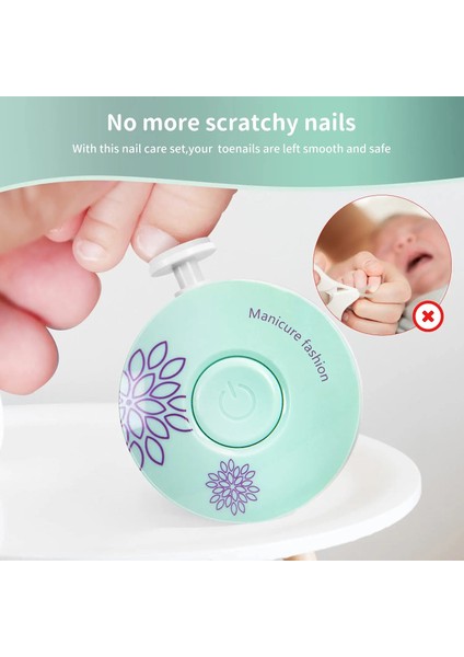 Yeşil Çanta ile Elektrikli Bebek Tırnak Giyotin Çocuk Tırnak Parlatıcı Manikür Seti Yenidoğan Bebekler Yürümeye Başlayan Tırnak Makası Kesici Dosya Seti Bakım Aracı (Yurt Dışından) indirimleri