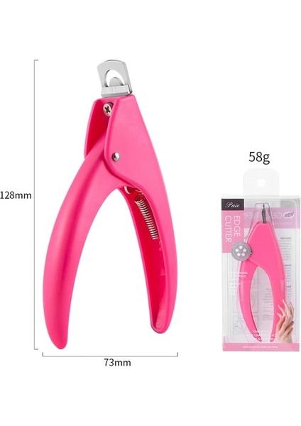 C Pembe Kutu 1 Adet Tırnak Sahte Çizgi Makas U-Şekilli Clippers Uzatma Çivi Kesiciler Aracı Manikür Kalınlaşmış Paslanmaz Çelik Bıçak Şekillendirme (Yurt Dışından)