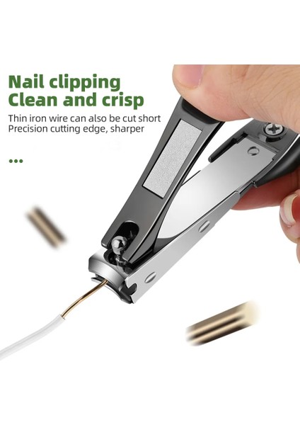 1 Adet Siyah-L Düz Sıçrama Önleyici Tırnak Makası Paslanmaz Çelik Tırnak Kesici Ayak Tırnağı Tırnak Makası Temizleyici Manikür Kişisel Bakım Trim Araçları (Yurt Dışından) indirimleri