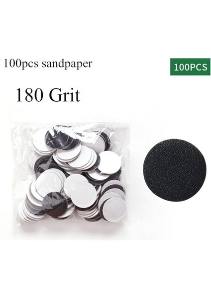 100 Adet 180 Grit Kendinden Yapışkanlı Zımpara Diski Parlatma Için Yedek Ped 25MM Elektrikli Ayak Dosya Seti Dolum Disk Tırnak Matkap Uçları Ayak Törpüleri (Yurt Dışından)