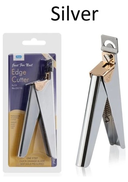 Gümüş Yapay Sahte Tırnak Giyotin Tırnak Ucu Clipper Kenar Kesici Paslanmaz Çelik Yanlış Yapay Sahte Nail Ipuçları Clipper Giyotin (Yurt Dışından)
