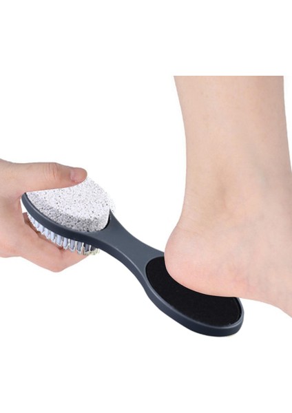 Sarı 4 In 1 Ayak Pedikür Araçları Ayak Tırnak Temizleme Fırçası Ponza Taşı Ayak Bakımı Için Çok Amaçlı Pedikür Kiti Kuru Ayaklar Islak Erkekler (Yurt Dışından)