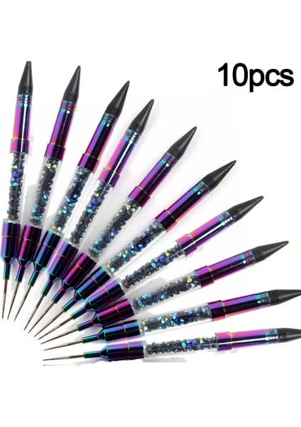 10 Adet Lootaan 10 Adet Göz Kamaştırıcı Çift Uçlu Tırnak Süsleyen Balmumu Kalem Değiştirilebilir Kafa Rhinestones Taşlar Seçici Mum Boya Tırnak Sanat Araçları (Yurt Dışından) fiyatları