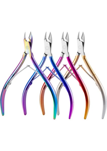 D04 Degrade Altın/gümüş/gökkuşağı Tırnak Tırnak Makası Paslanmaz Çelik Manikür Pedikür Araçları Ölü Cilt Makas Makası Clipper Çok (Yurt Dışından) modelleri